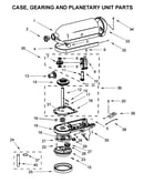 Case, gearing and planetary unit parts