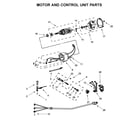 KitchenAid 5KSM156HMBLM4 motor and control unit parts diagram
