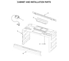 Maytag MMV1175JZ0 cabinet and installation parts diagram