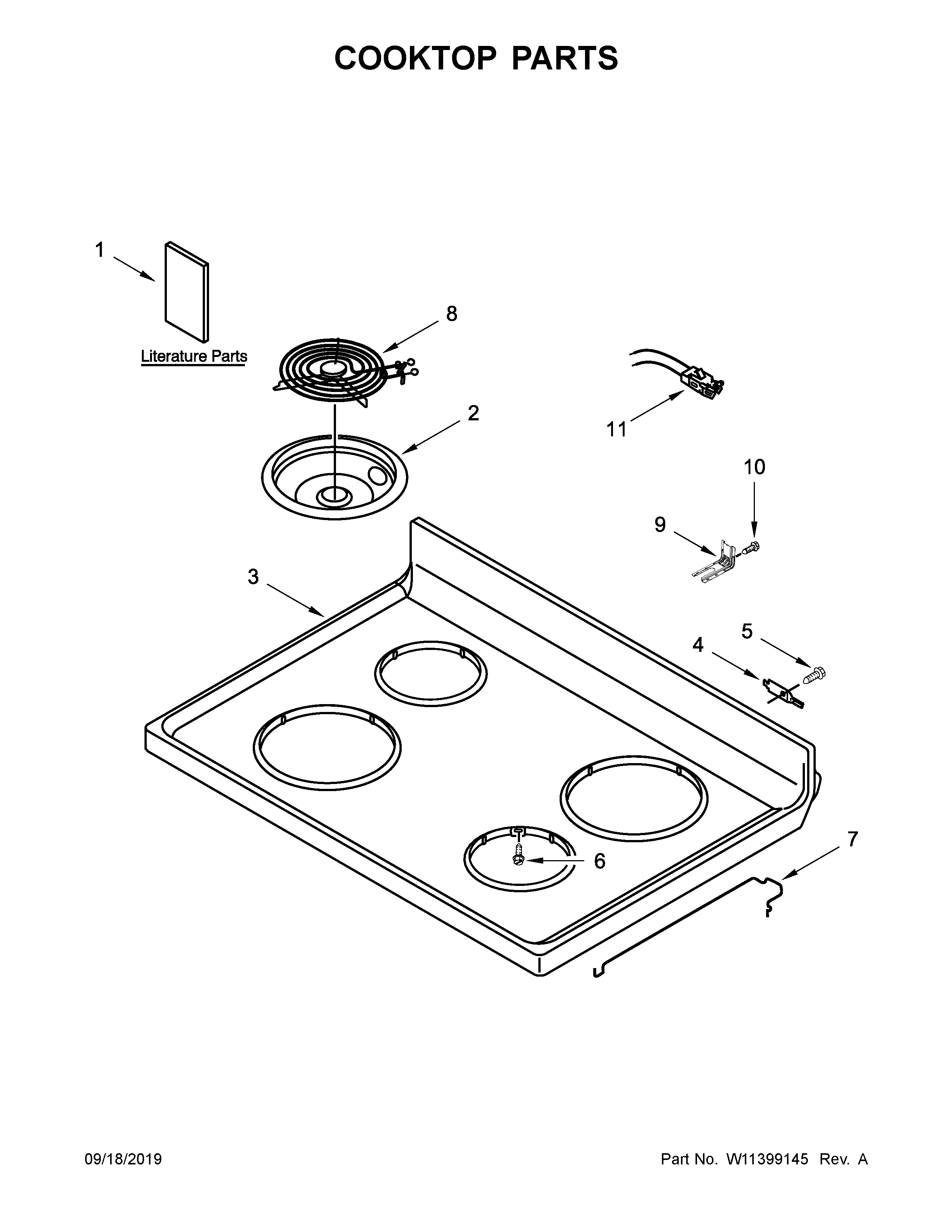 Cooktop parts