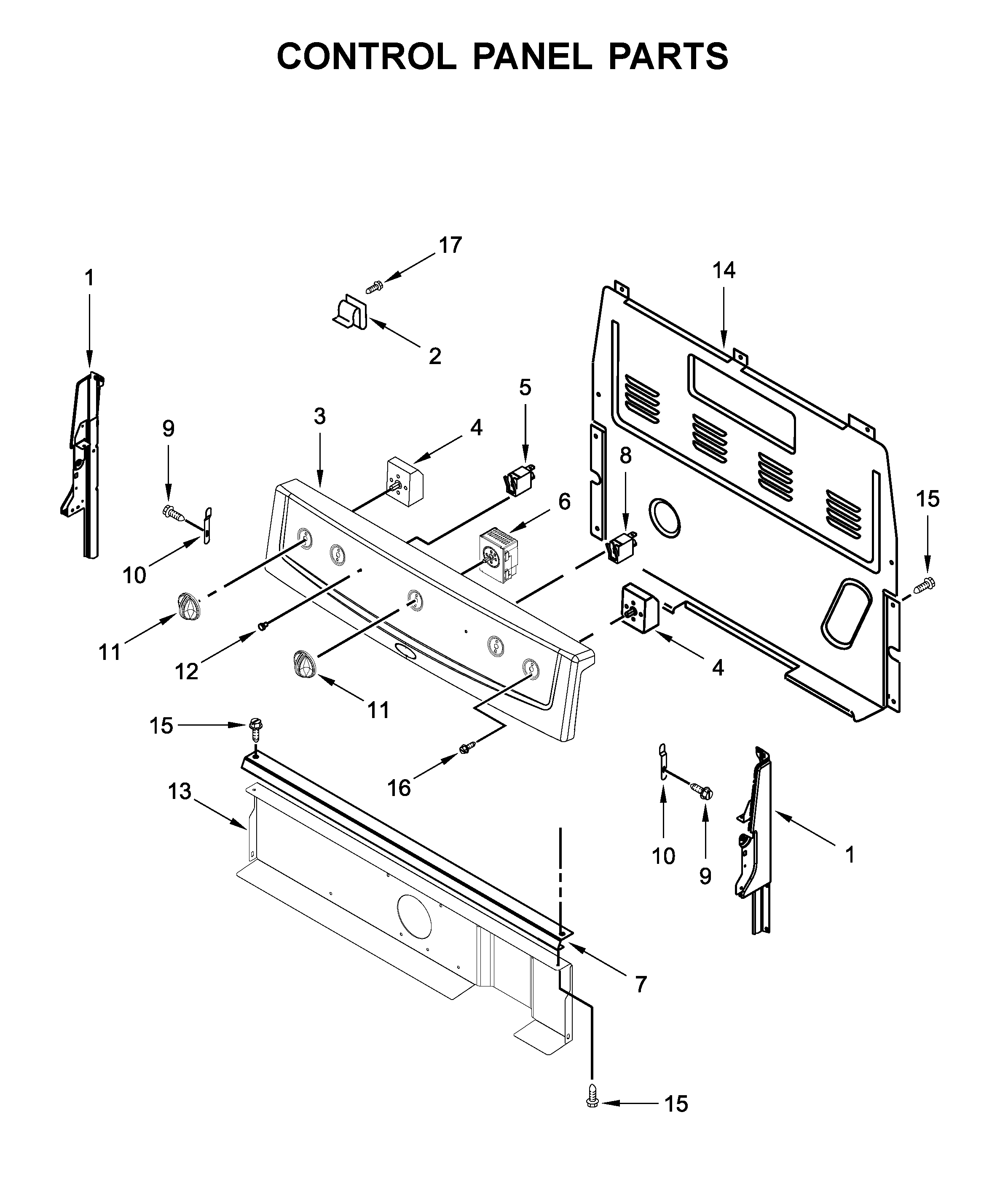 Control panel parts