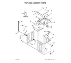 Maytag MVWB865GW1 top and cabinet parts diagram