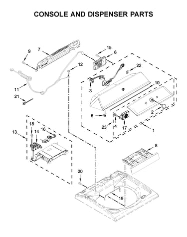 Console and dispenser parts