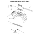 Whirlpool WMH76719CH3 cabinet and installation parts diagram