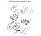KitchenAid KUIX535HBS00 evaporator, grid, and water parts diagram