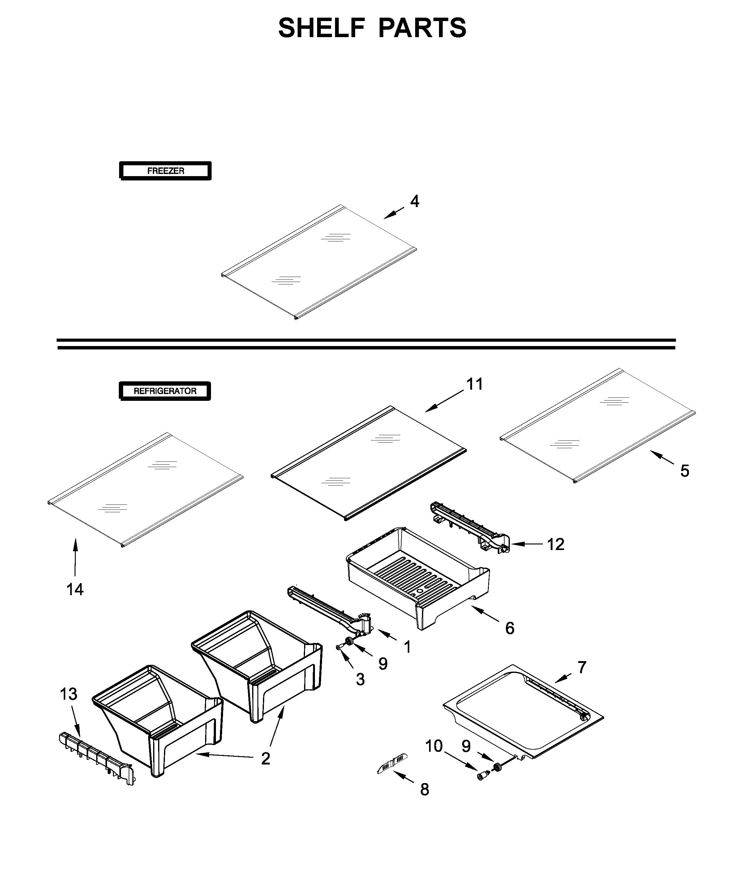 Shelf parts