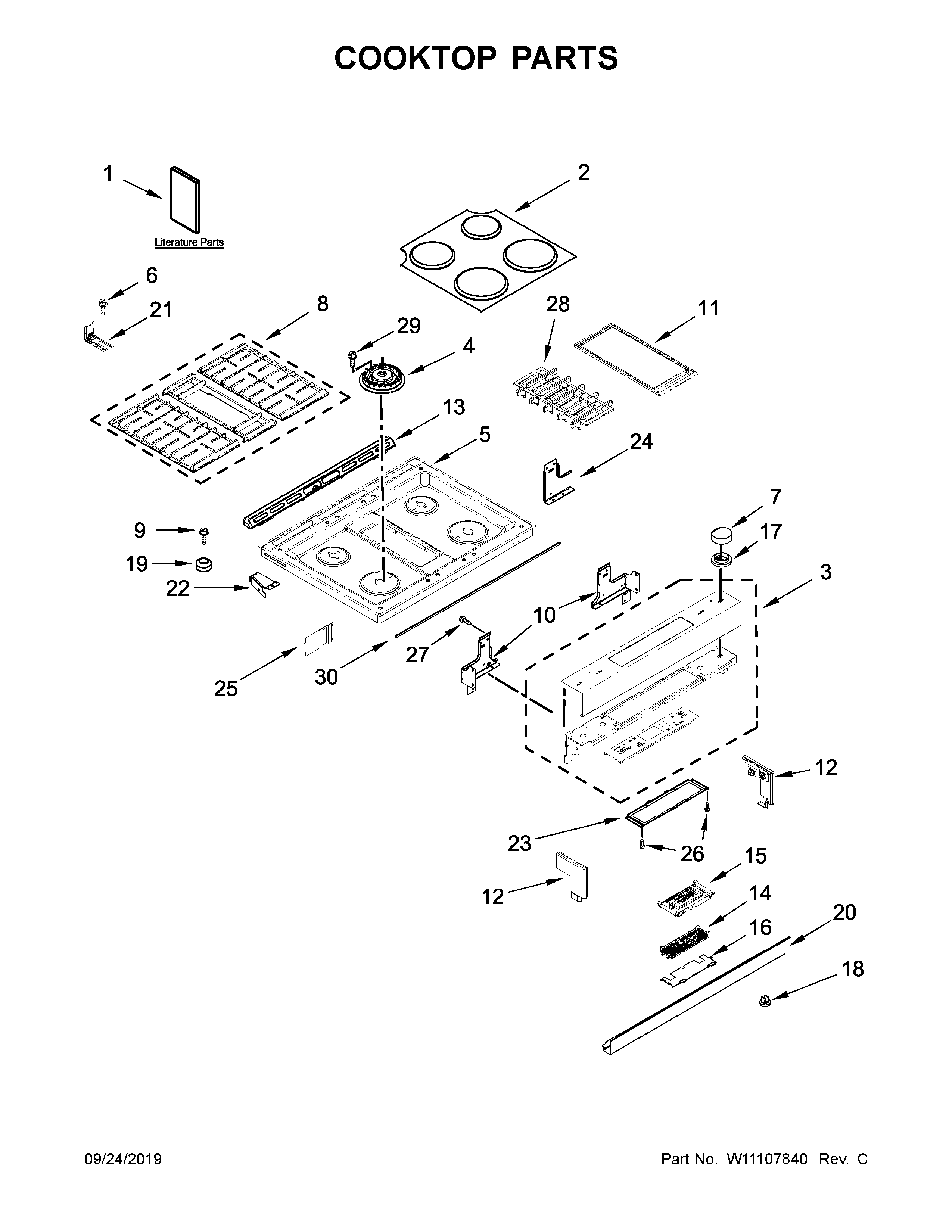 Cooktop parts
