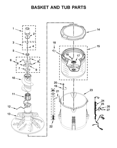 Basket and tub parts