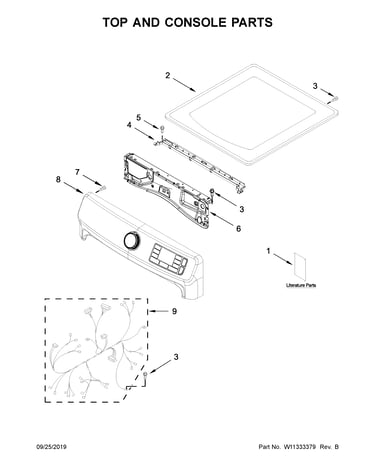 Top and console parts