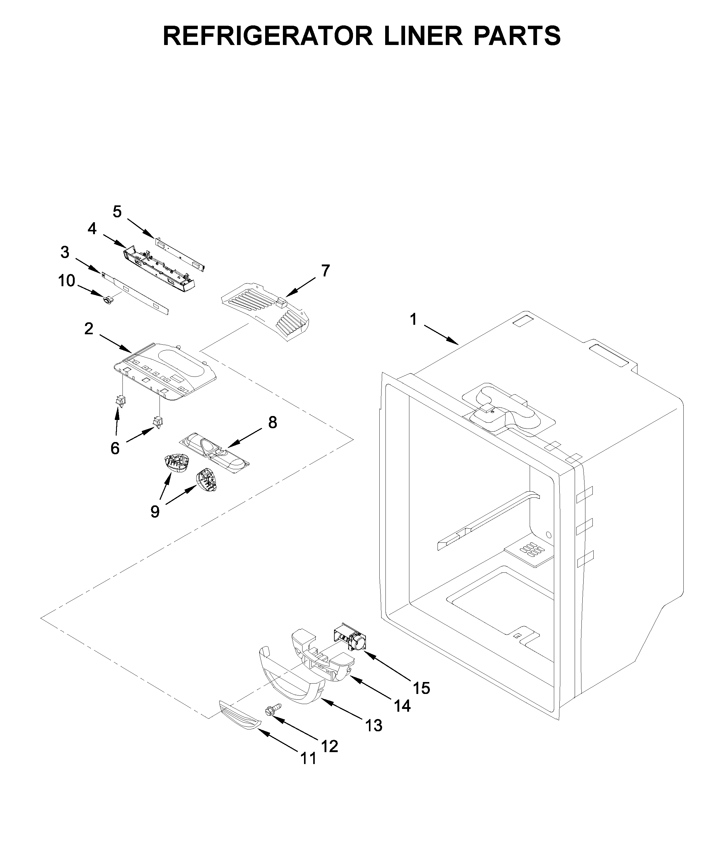 Refrigerator liner parts