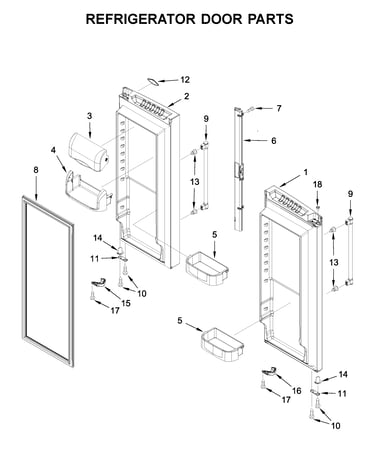 Refrigerator door parts