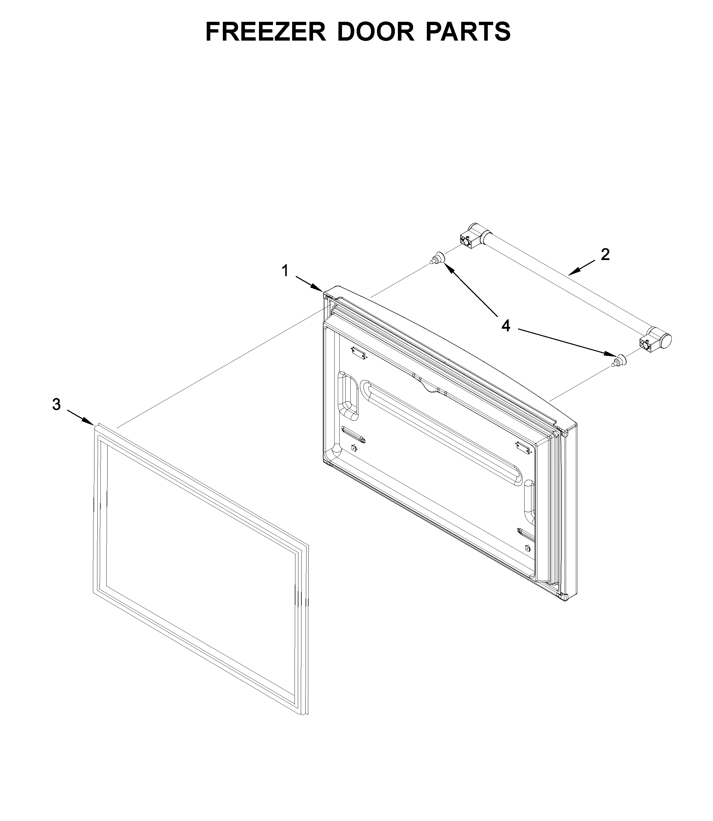 Freezer door parts