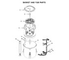 Maytag MVWX655DW2 basket and tub parts diagram