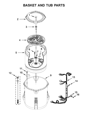 Basket and tub parts
