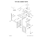 Maytag 4KMVWC410JW0 top and cabinet parts diagram