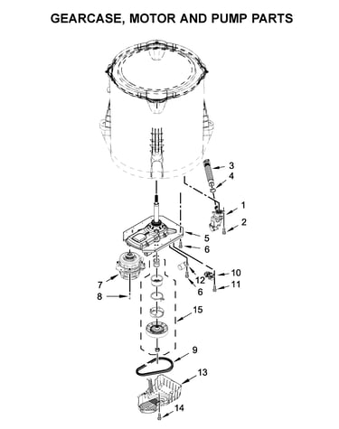 Gearcase, motor and pump parts