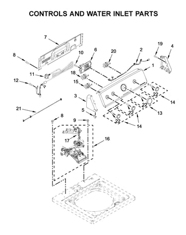 Console and water inlet parts