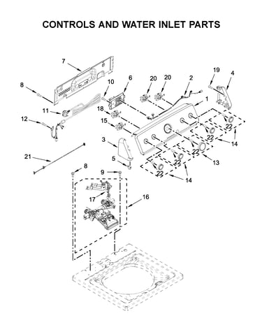 Console and water inlet parts