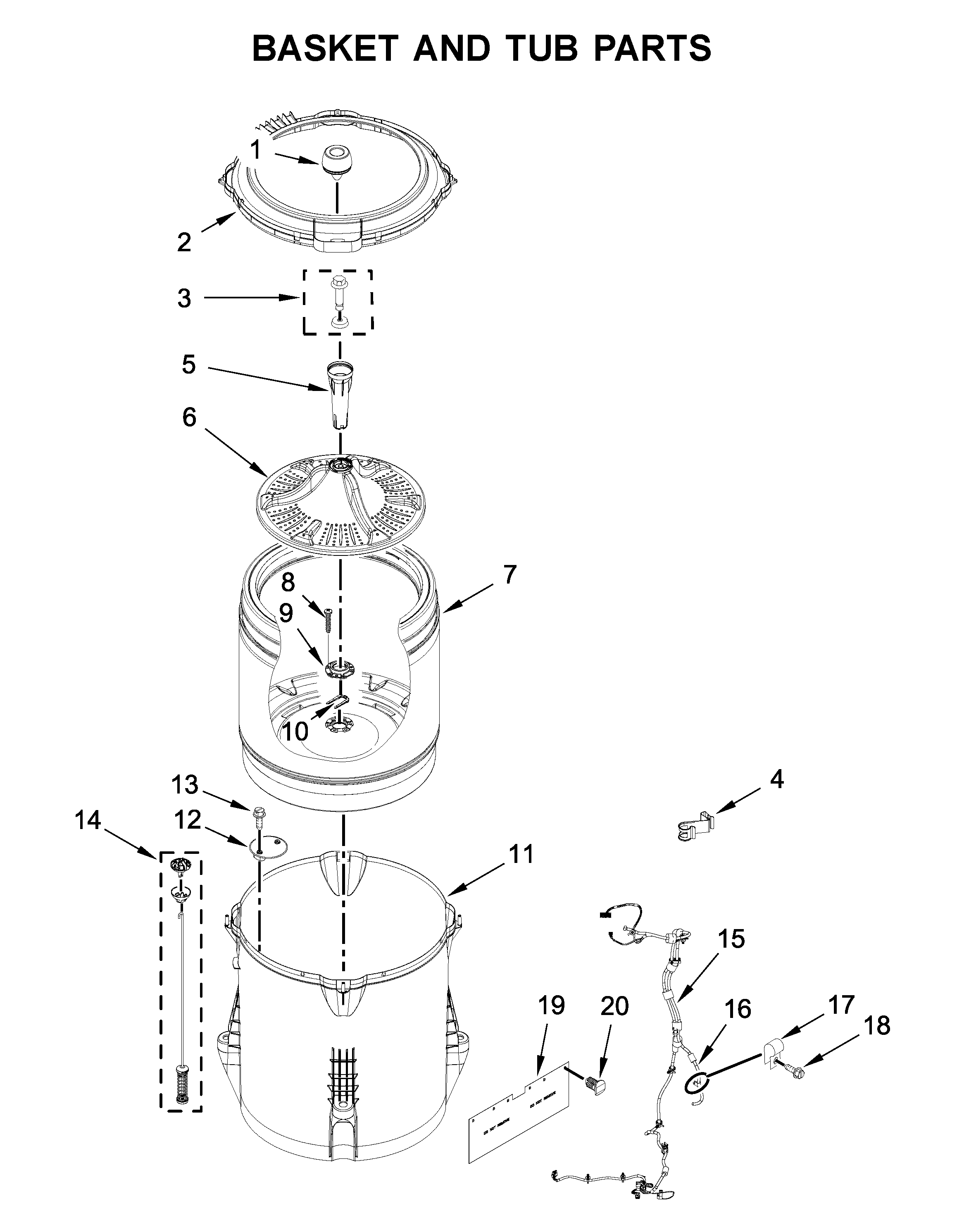 BASKET AND TUB PARTS