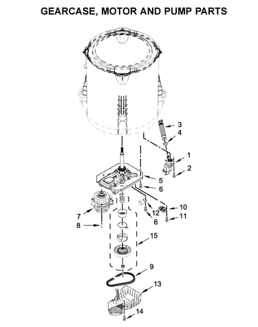 Gearcase, motor and pump parts