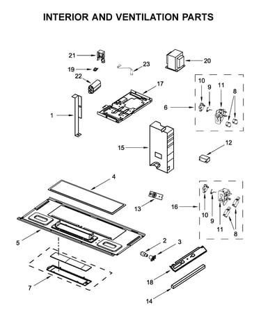 Interior and ventilation parts