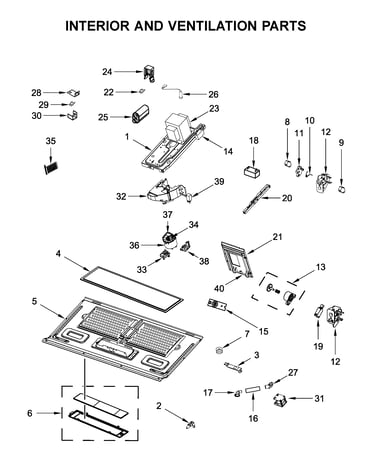 Interior and ventilation parts