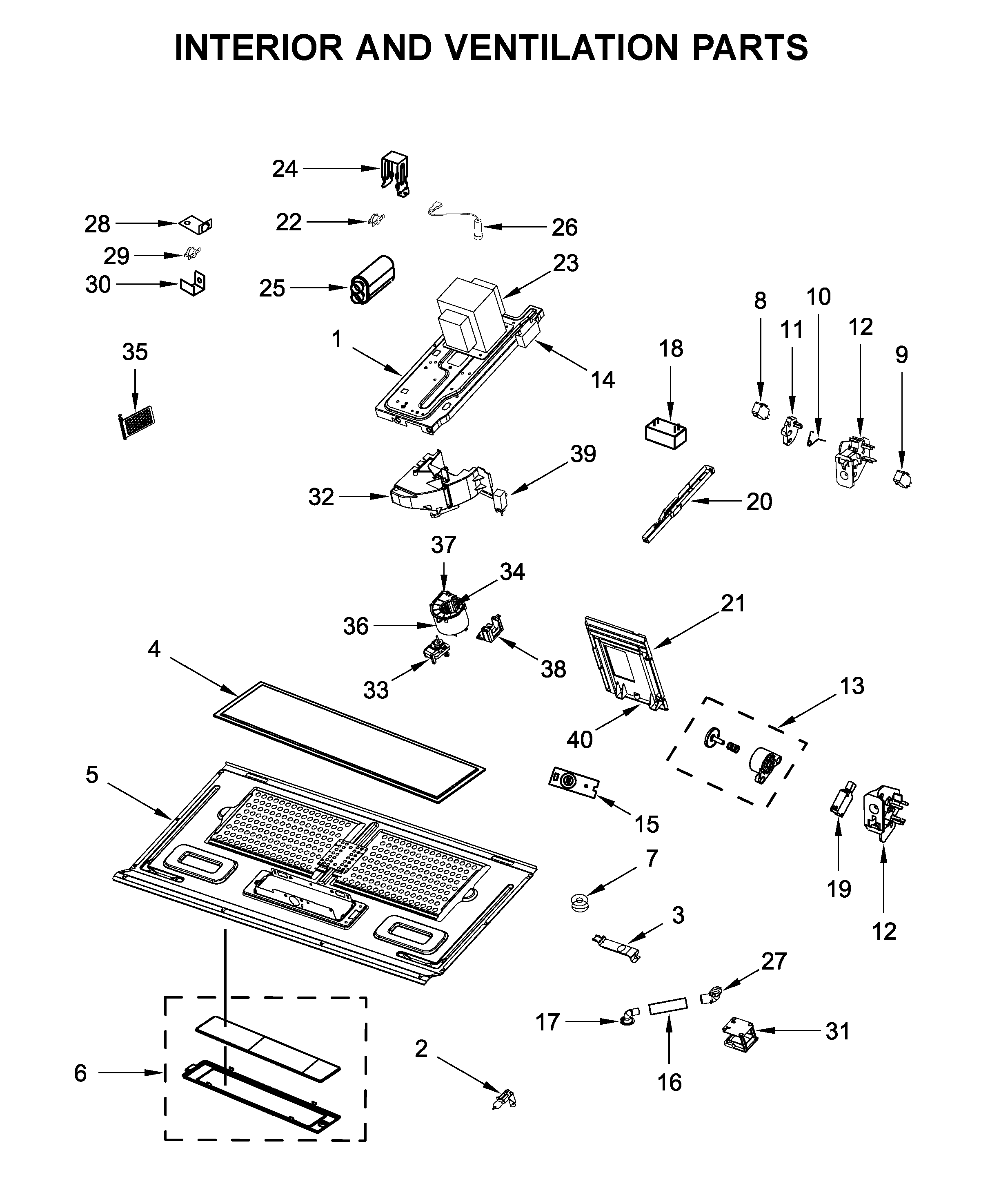 INTERIOR AND VENTILATION PARTS