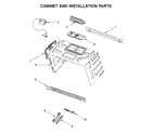 Whirlpool WMH76719CS5 cabinet and installation parts diagram