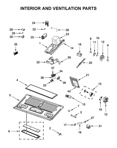 Interior and ventilation parts