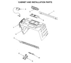 Whirlpool WMH76719CZ2 cabinet and installation parts diagram