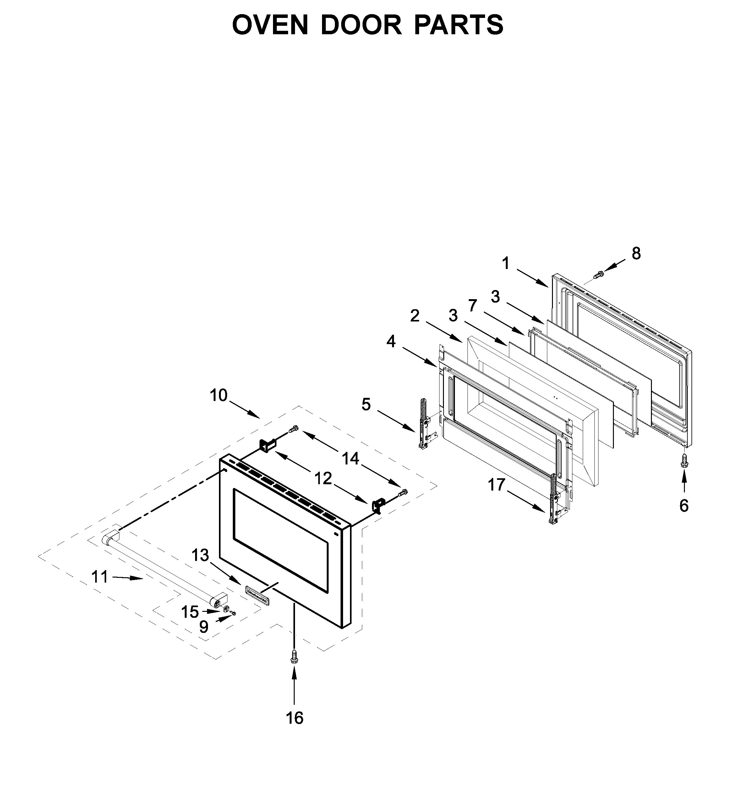 OVEN DOOR PARTS