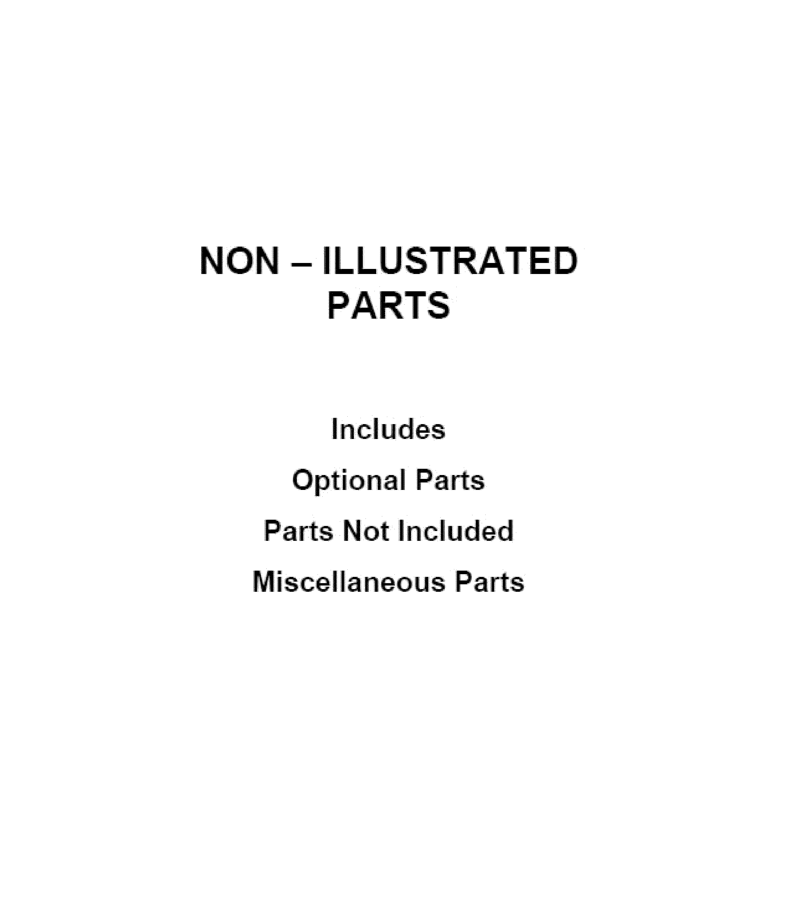 Optional parts (not included)