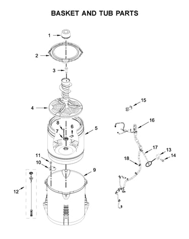 Basket and tub parts