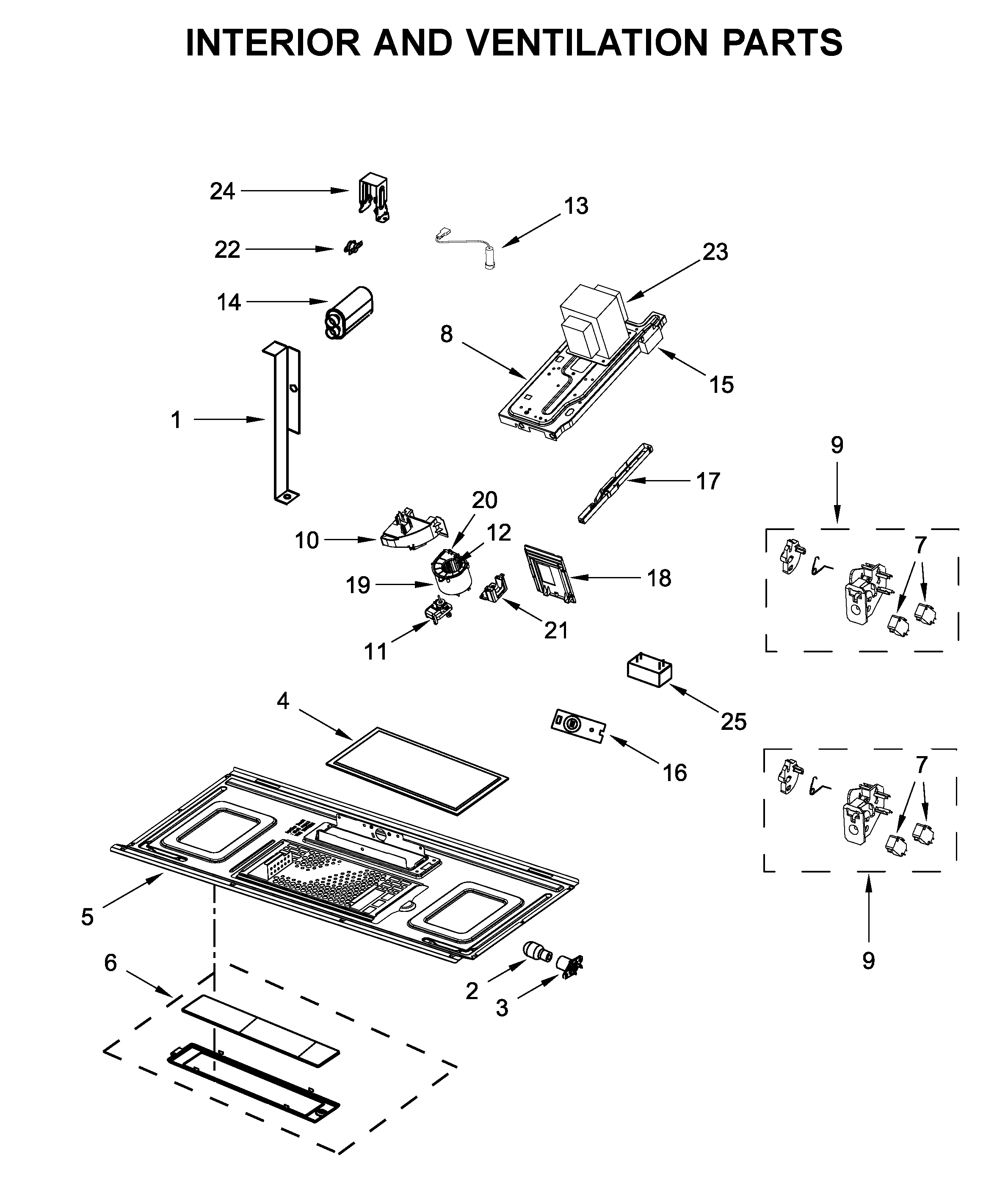 INTERIOR AND VENTILATION PARTS