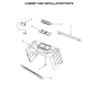 KitchenAid KMHS120EBL9 cabinet and installation parts diagram