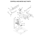 Amana 4KNTW3100JW0 controls and water inlet parts diagram