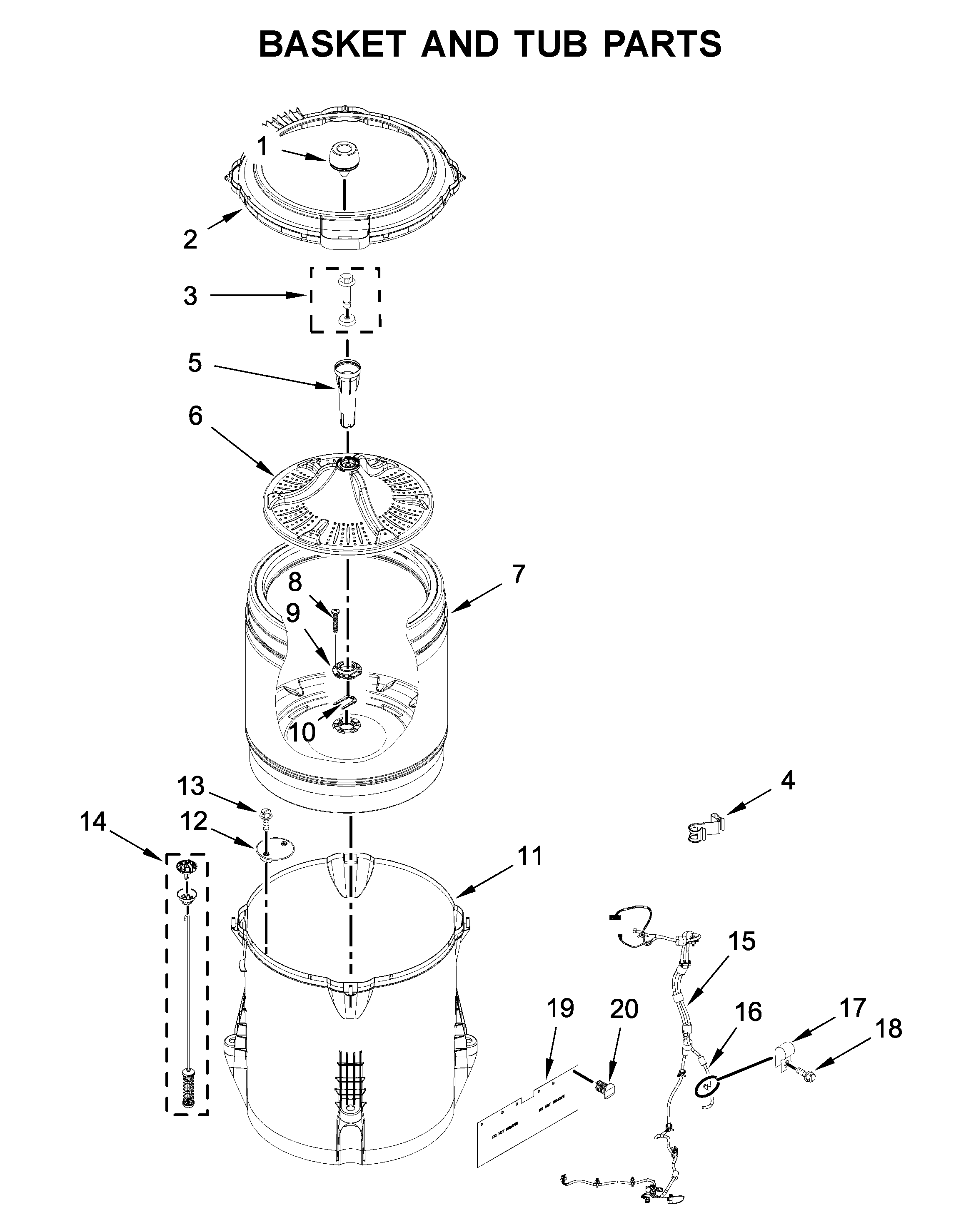 BASKET AND TUB PARTS