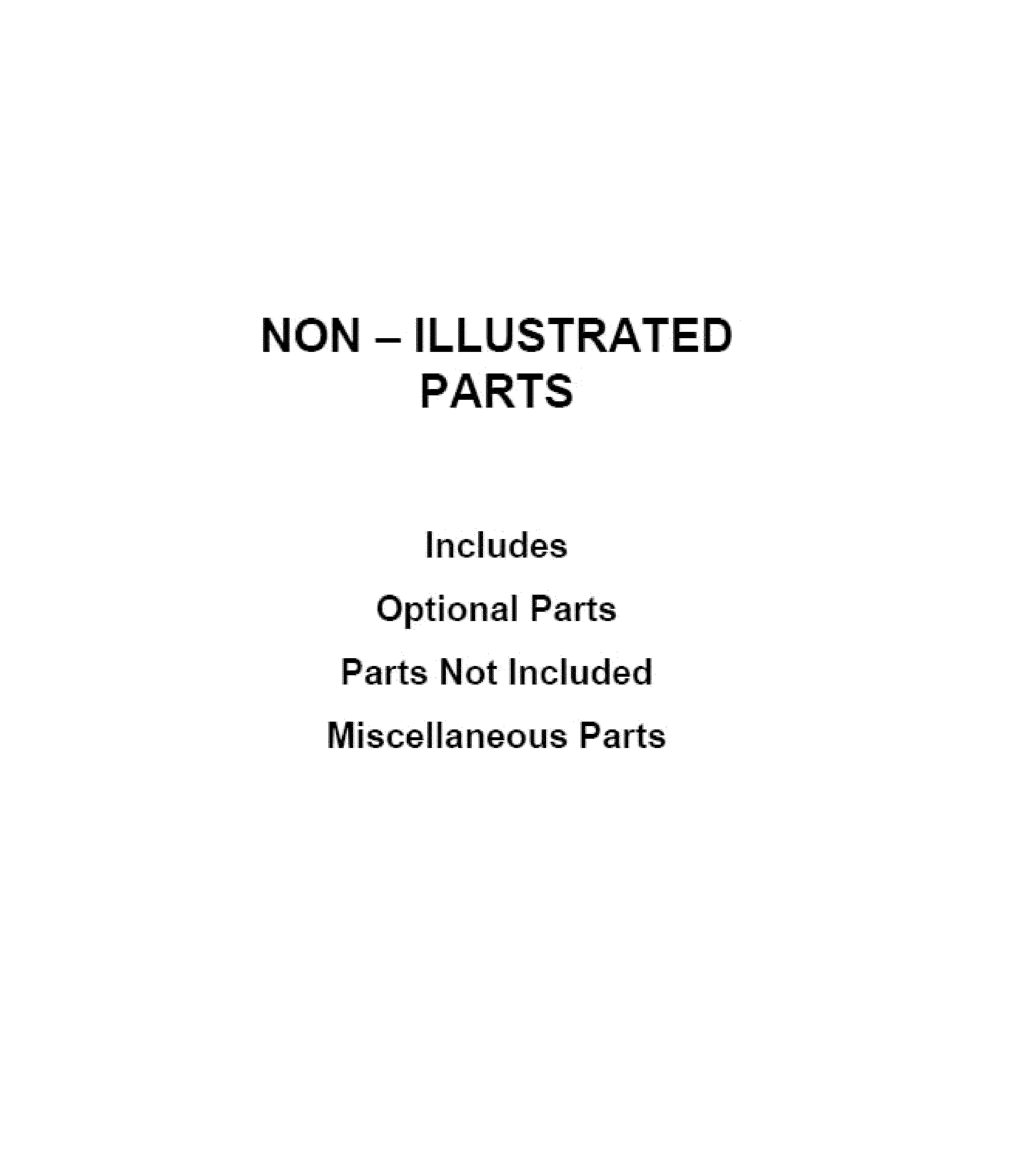 Optional parts (not included)
