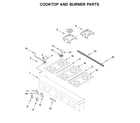 KitchenAid KCGC506JSS00 cooktop and burner parts diagram