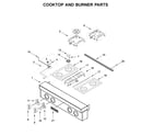 KitchenAid KCGC500JSS00 cooktop and burner parts diagram