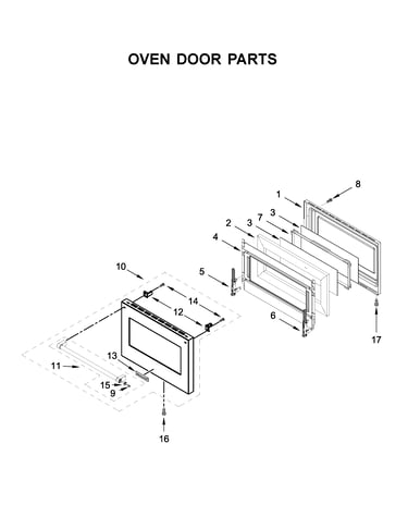 Oven door parts