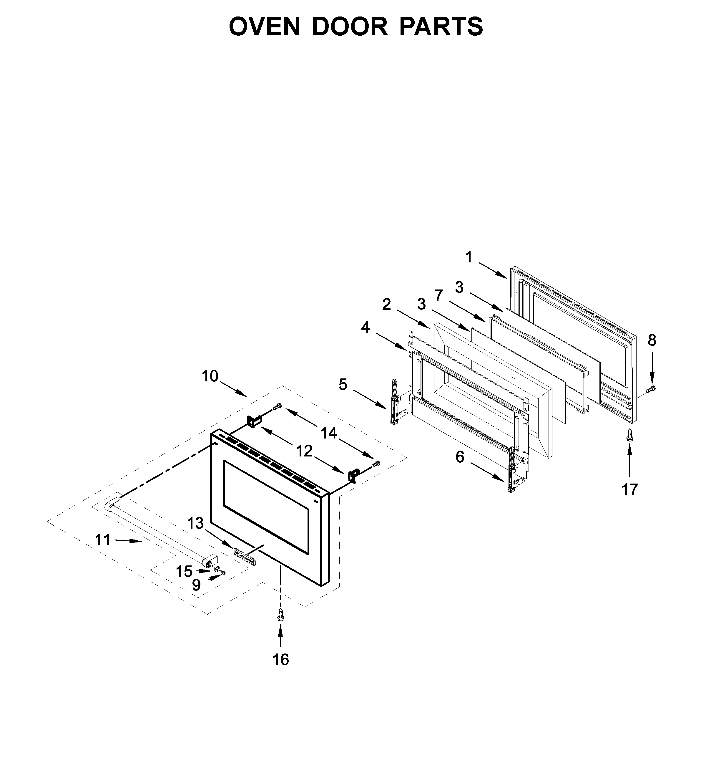 OVEN DOOR PARTS