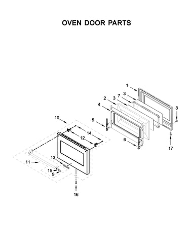 Oven door parts