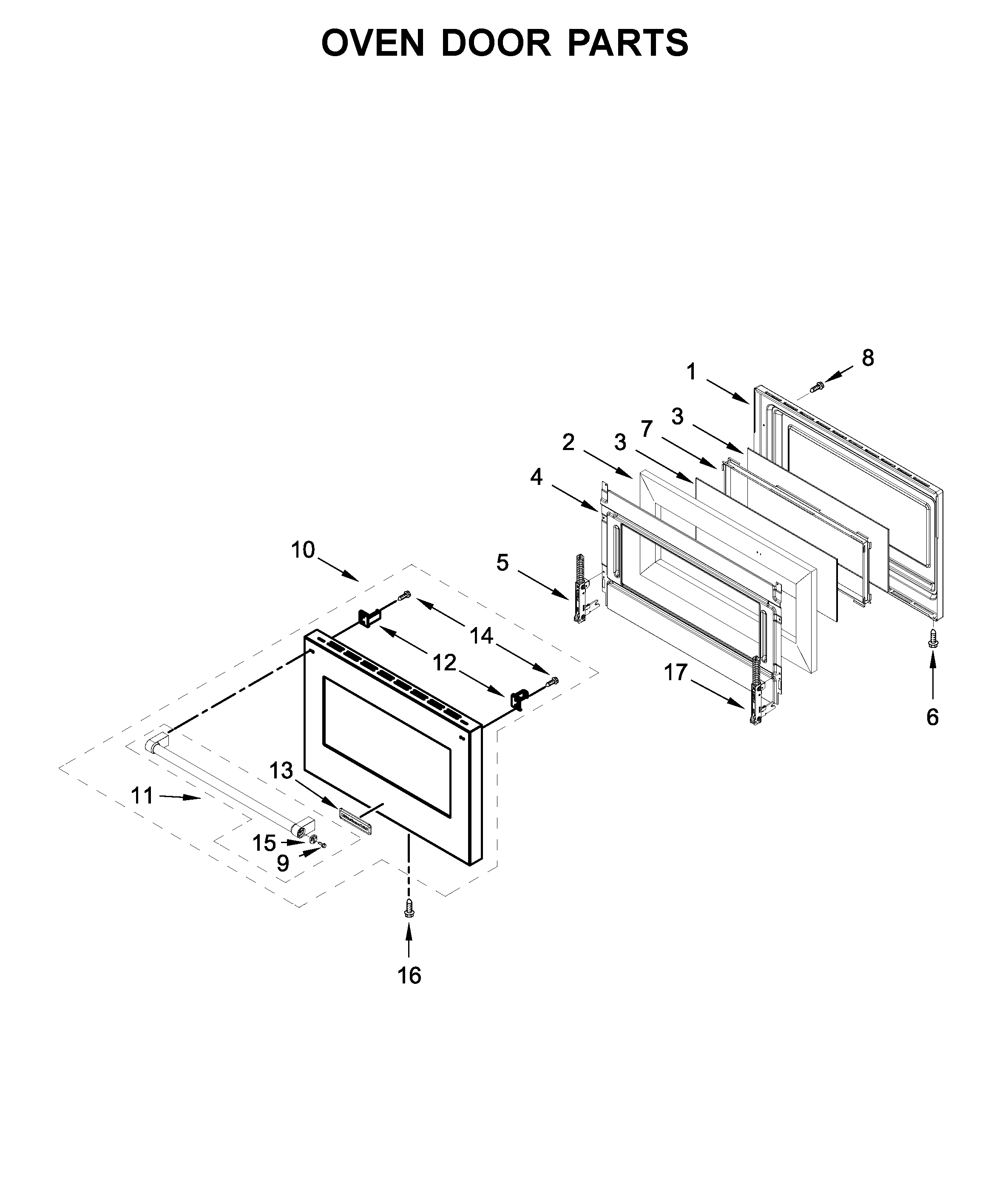 OVEN DOOR PARTS