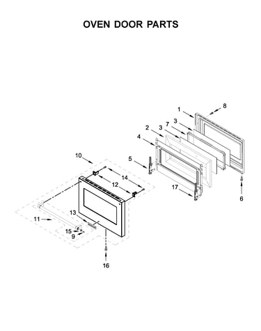 Oven door parts