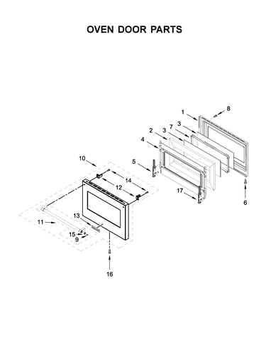 Oven door parts