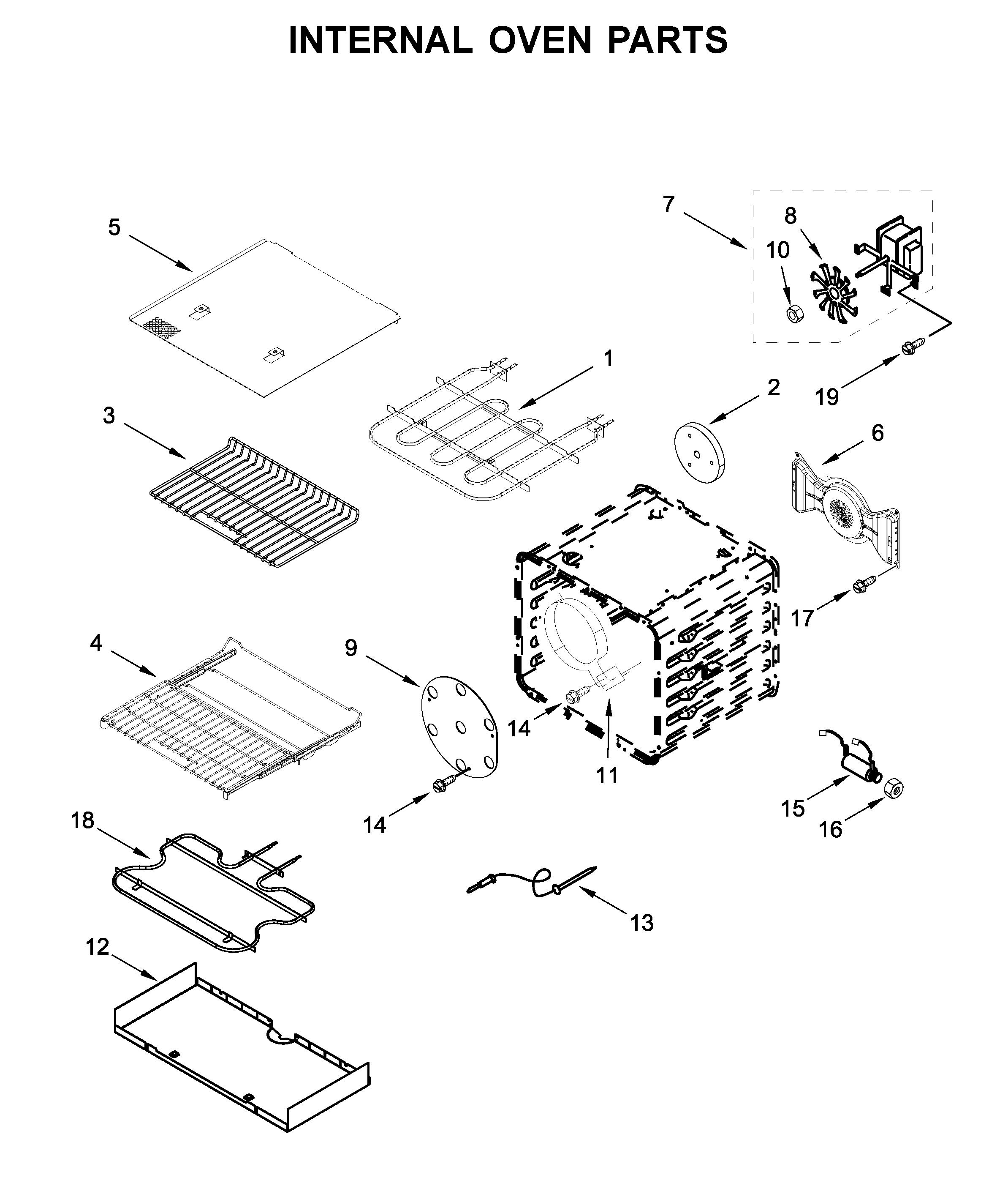 Internal oven parts