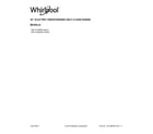 Whirlpool WFC310S0EW4 cover sheet diagram