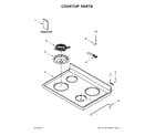 Whirlpool WFC310S0EB4 cooktop parts diagram