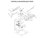 Whirlpool 4KWTW5700JW0 controls and water inlet parts diagram